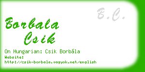 borbala csik business card