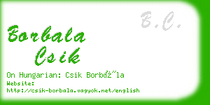 borbala csik business card